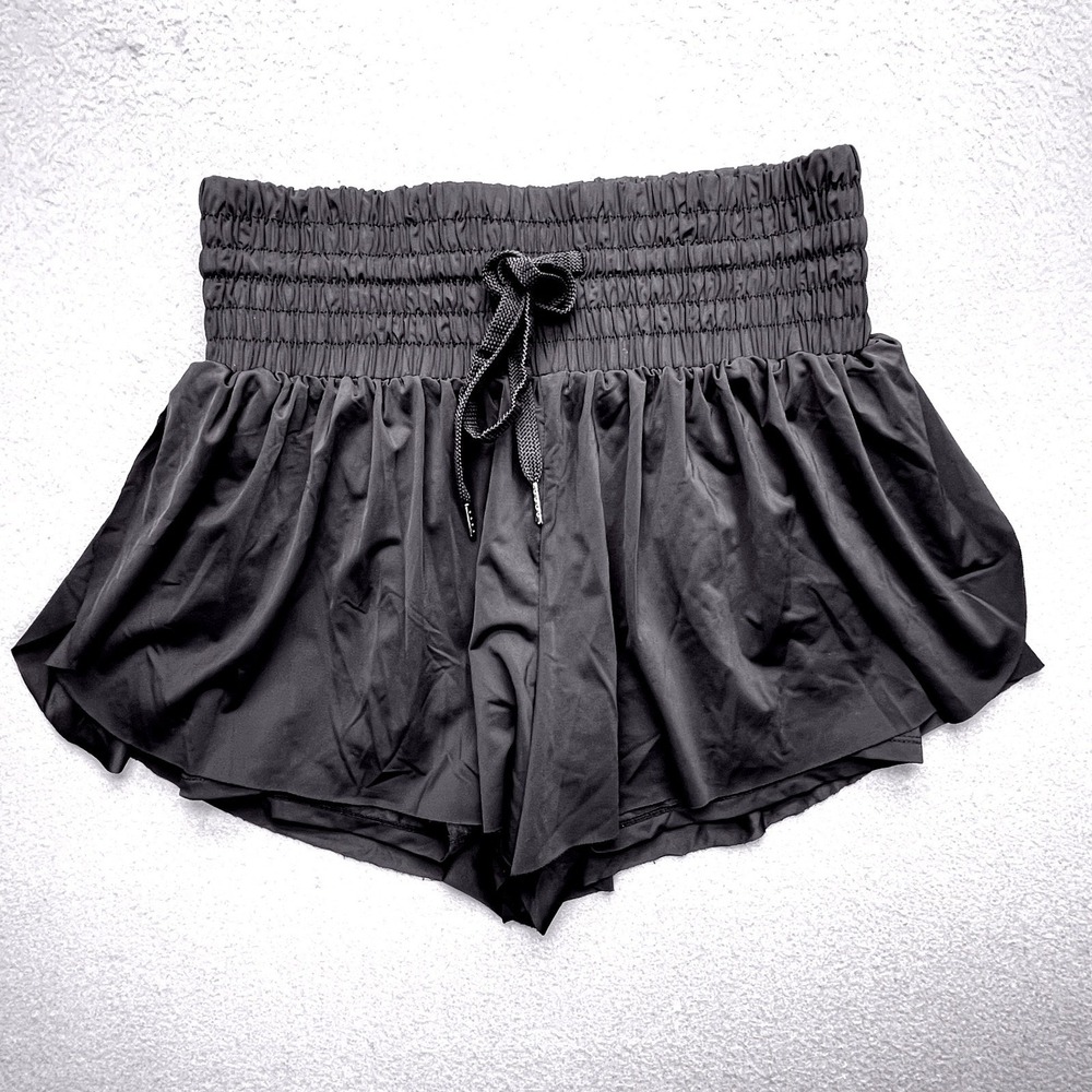Blaosn Black Smocked Waist Skort Athletic Shorts‎ Size M